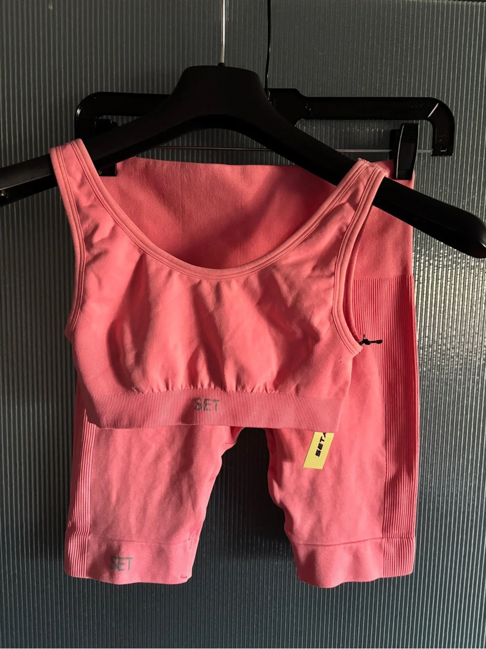 Set Active Polly Pink Size S/M 2019 Seamless Bra & Biker Shorts Set